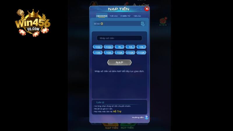 Nạp tiền Win456 I-Banking