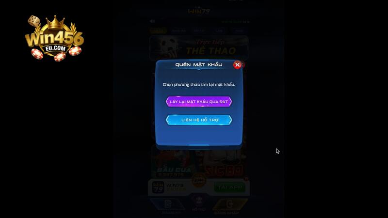 Quên mật khẩu Win456